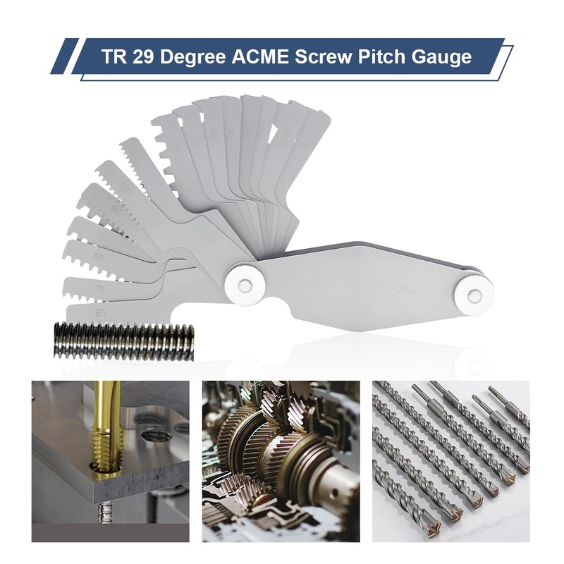 PLAXCON 29 Degree Acme Screw Pitch Gauge Stainless Steel Thread