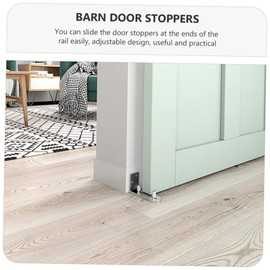 DOITOOL Stainless Steel Door Stopper Floor Guides Anti-Collision Prevent Swing for Sliding Barn Doors