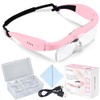 YOCTOSUN Magnifying Glasses with Light, Rechargeable Magnifying Headset with 5