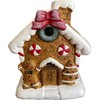 khevga Christmas Decoration Gingerbread House Terracotta LED Timer Set of