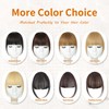 Leelebamo Clip in Bangs 100% Real Human Hair, Fake Bangs