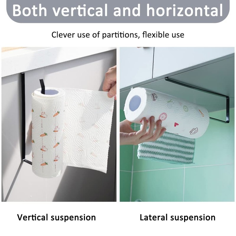 Jizxol Kitchen Roll Holder No Drilling Kitchen Roll Holder Kitchen