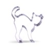 10.7 cm Scared Cat Cookie Cutter - Stainless Steel