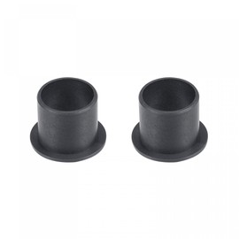 sourcing map Flanged Sleeve Plain Bearings 20 mm Bore 23 mm Outer Diameter 21 mm Length POM Coated Oil-Free Bushings Black Pack of 2