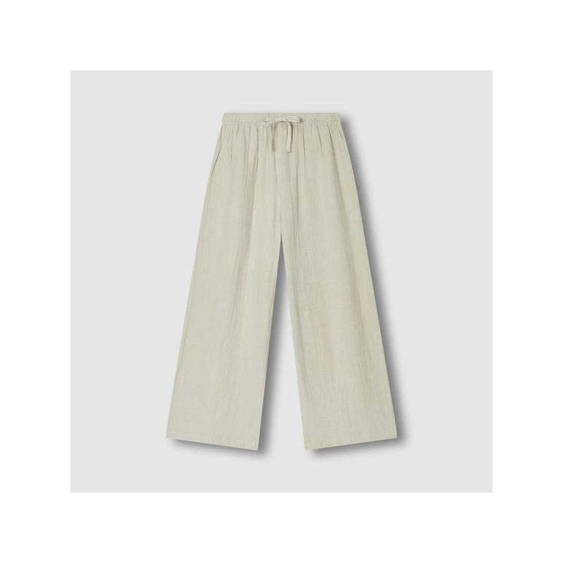JAJU [JAJU] Women's Double-Weave Shirring Pajama Pants (Choose 1 of
