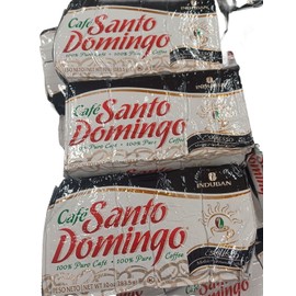 Santo Domingo 3 Santo Domingo Dominican Ground Espresso Coffee, 10 Ounce Brick