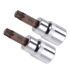 CoCud Torx Bit Socket, Metric T40 Bit 3/8" Drive 1.5" Long, S2 Alloy Steel Heat Treated CR-V Socket - (Applications: for Fastener Application), 2-Pieces