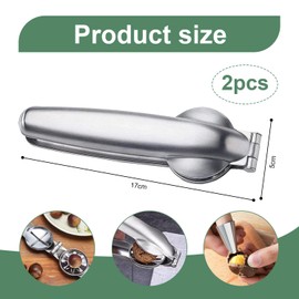 Stainless Steel Chestnut Clip, 2 Pieces Chestnut Opener, Stainless Steel Chestnut Cutter, Chestnut Sheller, Chestnut Cutter, Chestnut Clip, Chestnut Tongs, for Walnuts, Chestnuts, Nuts