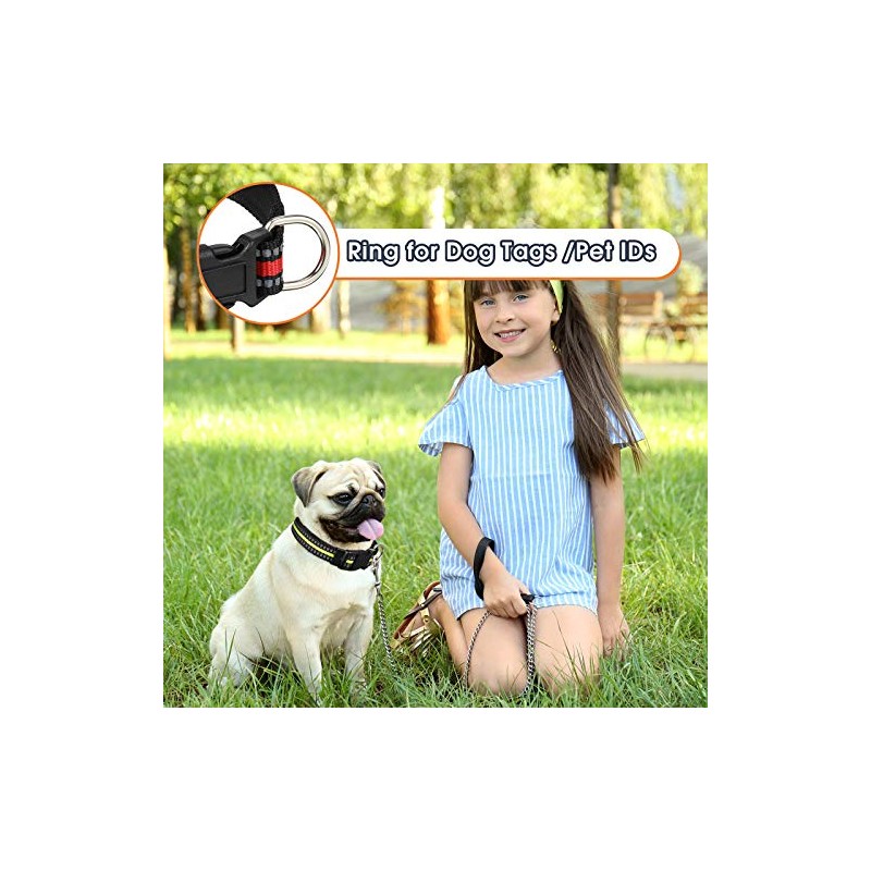 3 Pieces Dog Collar Reflective Dog Collar Nylon Dog Collar