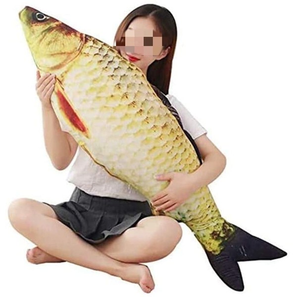 XICHEN 3D Giant Soft Fish Cushion Pillow Carp Plush Pillow Stuffed Toy Throw Pillow for Home Decoration Gift Kids Pillow Stuffed Animal Toy (31inch/ 78cm)