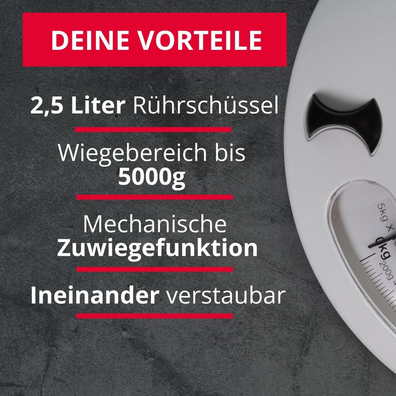 Westmark Kitchen Scales with Bowl - Practical Set for Weighing