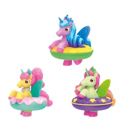 INKEE Toys Magic Bath Galupy Unicorn Fun - Set of 3 Bath Toys for Children - Squishy Unicorns Squirting Animals with Colour Changing - Figures Kily, Freya & Nova