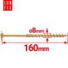 Lun Fix Flat Head Screws 8 x 160 mm |