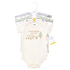 Hudson Baby Infant Boy Cotton Bodysuits, Cutest Critter, 9-12 Months