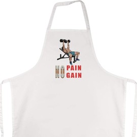 Azeeda 'Elevated Strength with Dumbbells' Unisex Cooking Apron (AP00068435)