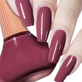 COSMOO Rose Pink Nail Polish, 12ml Elegant Pink Quick Dry Nail Lacquer for Nail Art Varnish, 0.41 fl oz