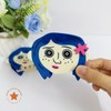 Blue-Haired Girl Double-Sided Claw Hair Clips, Durable Plastic for Women