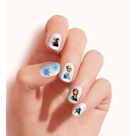 Christmas Olaf, Anna and Elsa (Ver.2) Clear Vinyl Cut, Peel and Stick Nail Art Decals/Stickers by One Stop Decals.