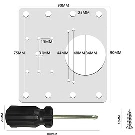 12 Piezas Bisagras para puertas de cocina, Placa De Reparación De Bisagras De Gabinete, Kit de Placa De Reparación De Bisagras Para Armarios, con Tornillos y Destornillador para Muebles, Estantes