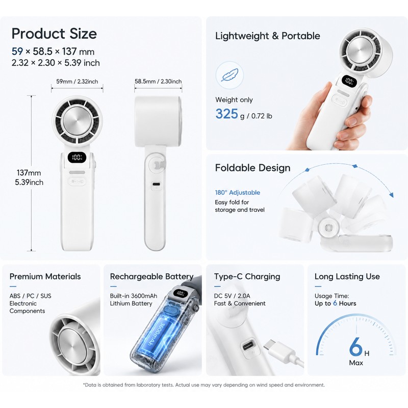 Portable Handheld & Neck Refrigeration Fan for Outdoor Cooling –