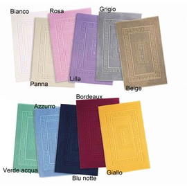 Casatessile Torino, Badezimmerteppich aus Frottee 60x90 cm. - VERDE ACQUA - BLAUGRÜN