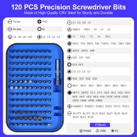 Precision Screwdriver Set, SOONAN 150 in 1 Tool Kit with 120 Bits Magnetic Screwdriver Set & 30-bit Tool Set Handy Repair Tool for Computer Phone, Blue