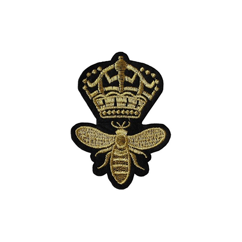 TENNER LONDON Queen BEE Embroidery Patch Iron on or Sew