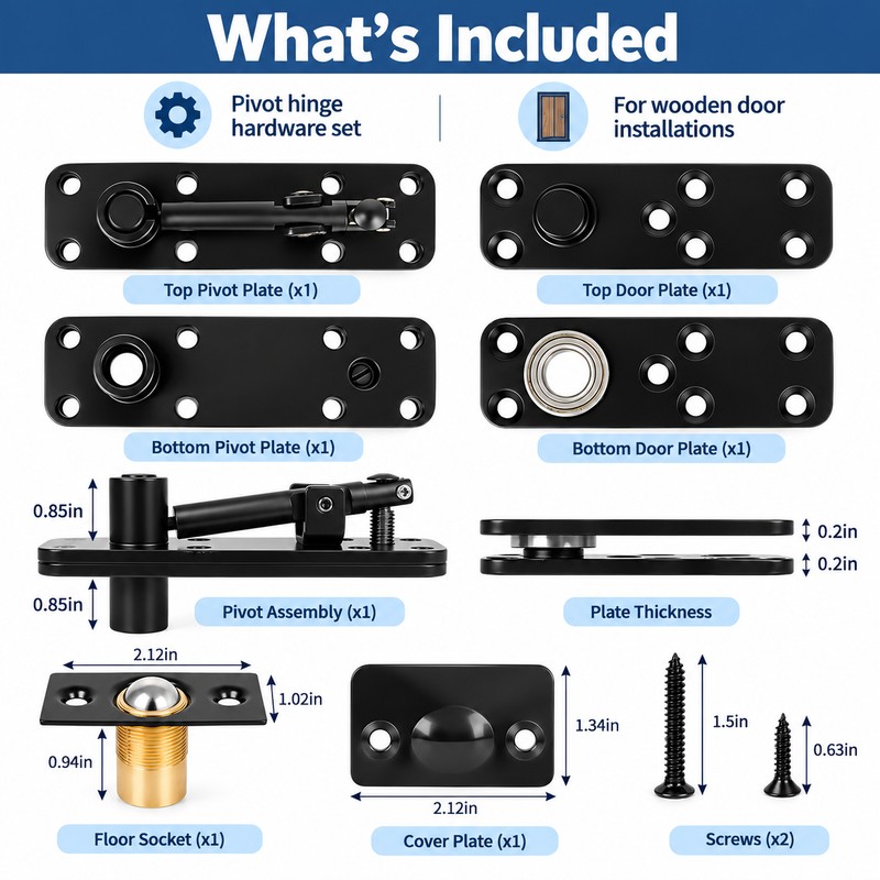 360° Heavy-Duty Pivot Hinge System – Smooth Rotation Hardware for
