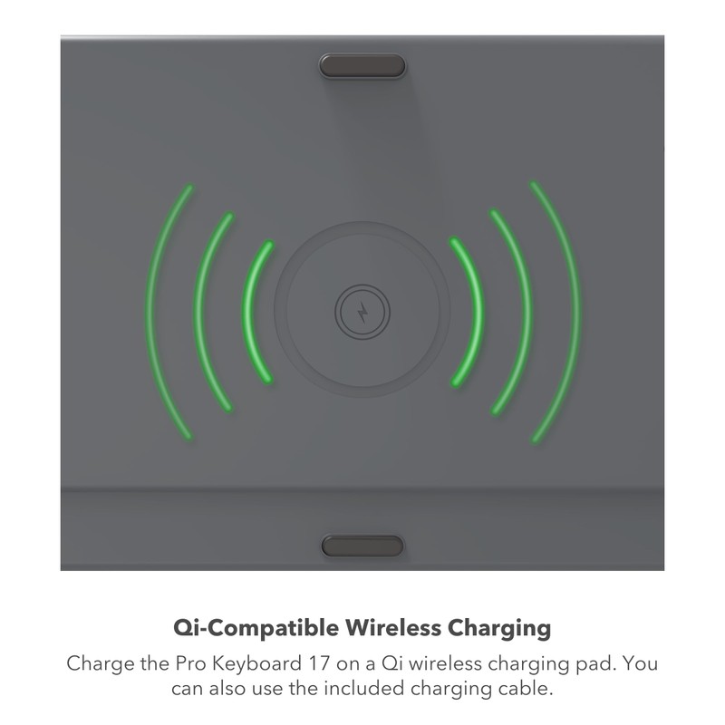 ZAGG Pro Keyboard 17 - Full-Size Wireless Charging Desktop Keyboard