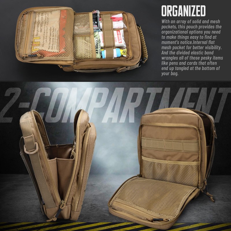 WYNEX Tactical Molle Admin Bag, Utility EDC Bag Organizer Modular