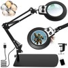 KIRKAS 10X Magnifying Glass with Light and Stand, 2-in-1 Any