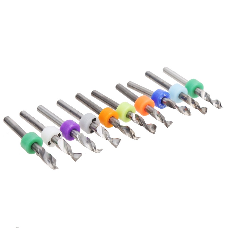 10PCS 3.1-4mm Hard Alloy Bit Micro Drill Bits Set Straight