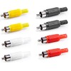 electrosmart Pack of 8 RCA/Phono Plug Connectors with Cable Protector