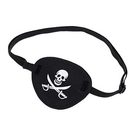 Soft Comfortable Pirate Eye Pirate Eye Patch Mask Skull and Cross Bones with Adjustable Strap