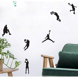 Basketball Wall Decal Vinyl Art Sport Sticker Fits Nursery Home Wall Decor 7.88”X22.45”