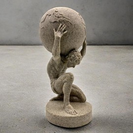 10.5 Inch Greek Atlas Holding World Statue Sculpture Figurine Home Office Living Room Desktop Display Decor Decorative Decoration