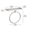 Bath Towel Ring with Shelf Stainless Steel Adhesive Towel Hanger