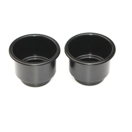 3 5/8 Black Jumbo Cup Boat RV Car Truck Poker Pool Table Sofa Inserts Large Size - 2 Pack (2)