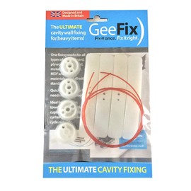 GeeFix Plasterboard Cavity Wall Fixings Hollow Wall Anchors Heavy Duty (Pack of 4 Fixings)