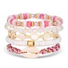 WOWORAMA 5PCS Layered Surfer Bracelet Set for Women Multi Layer