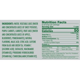 V8 +Energy Drink Variety Pack, Pomegranate Blueberry, Black Cherry, Orange Pineapple, Peach Mango, 8 Fl Oz (4 Packs of 6 Cans)