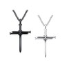 2Pcs Trendy Nail Cross Stainless Steel Pendant Necklace Christian Jewelry