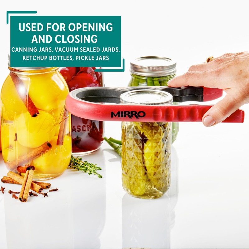 MIRRO Canning Jar Opener, Red
