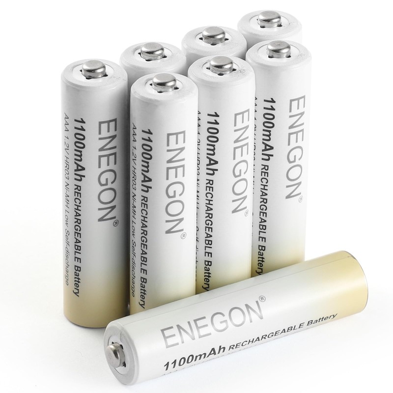 ENEGON Paquete de 8 Baterías Pilas AAA Recargables Ni-Mh, 1.2V