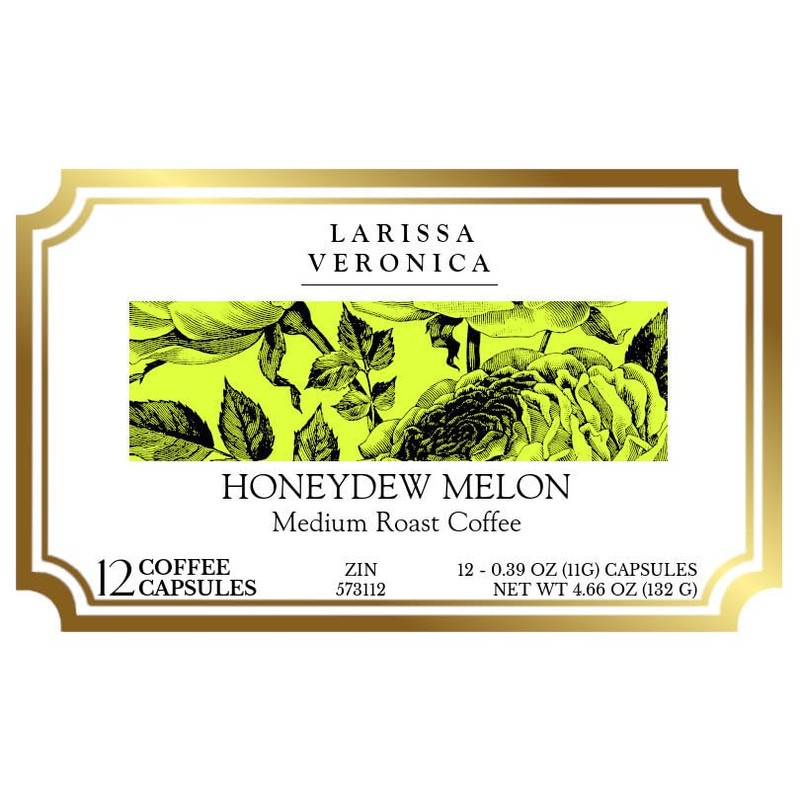 Honeydew Melon Medium Roast Coffee (Single Serve K-Cup Pods) (Gourmet,