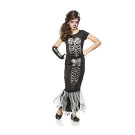 Seeing Red Skeleton Mermaid Child Costume - Small