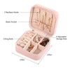 EOGOW Mushroom Theme Small Travel Jewelry Case, Pink, Whimsical, Waterproof,