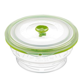 Restaurantware-Fresh Hero 30.6 Ounce Storage Containers, 20 Durable Airtight Food Containers - Microwavable, Freezable, Green Silicone Collapsible Containers, Dishwashable, With Vented Lids