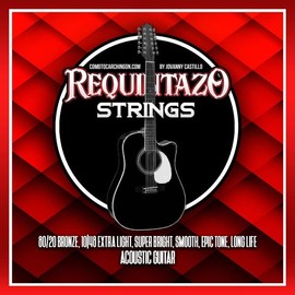 Requintazo 6-String Set of Acoustic Guitar Strings - 80/20 Bronze, 10/48 Extra Light, Super Bright, Smooth, Epic Tone, Long Life