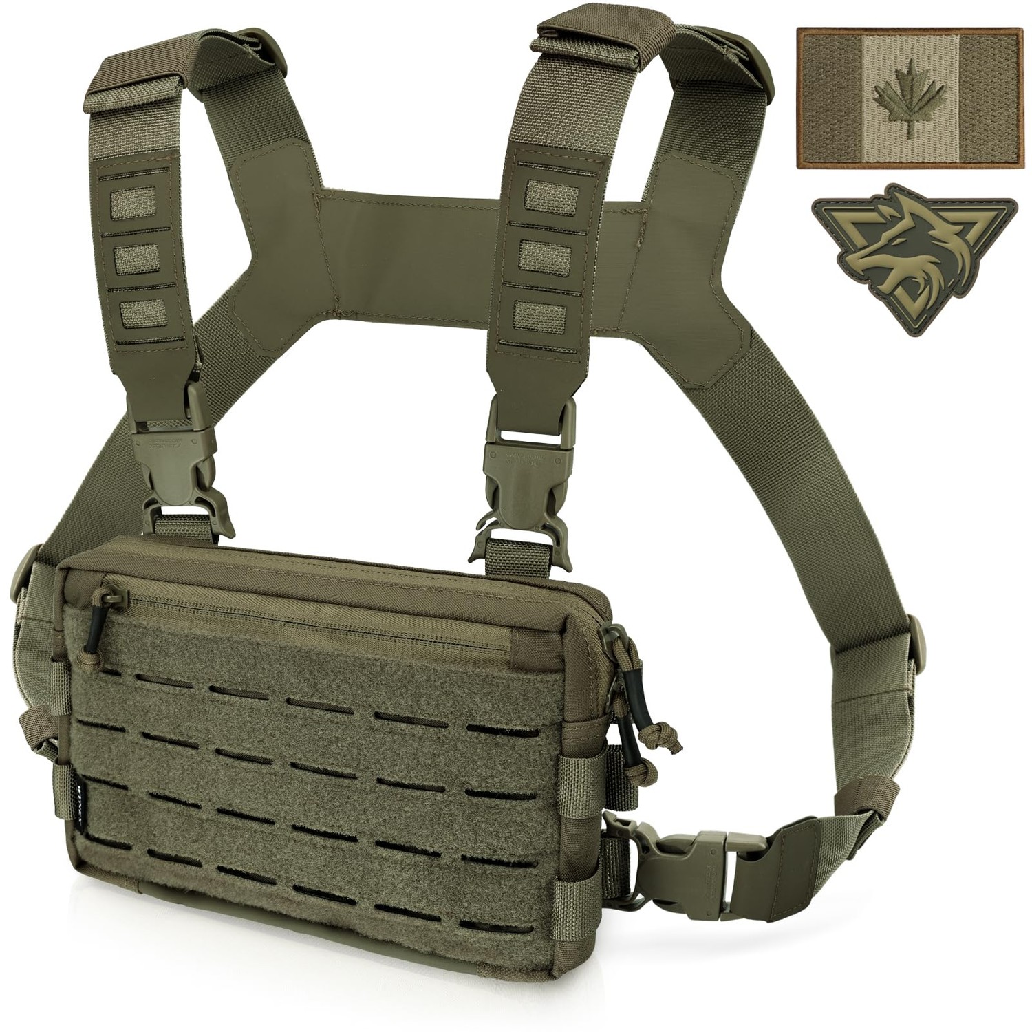 WYNEX Tactical Chest Rig Pack for Men, Running Chest Bag with Front ...